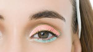 Eyeshadow and eyeliner used by women