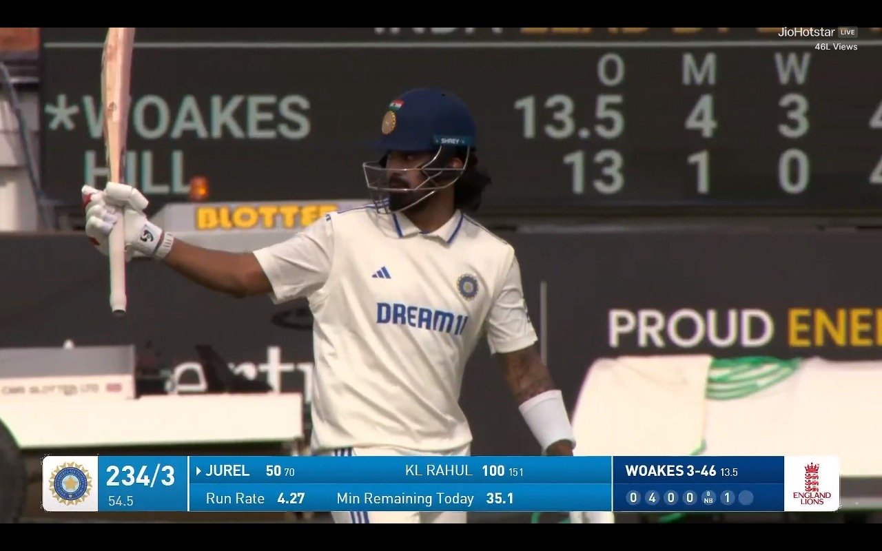 Star player scores century in practice match