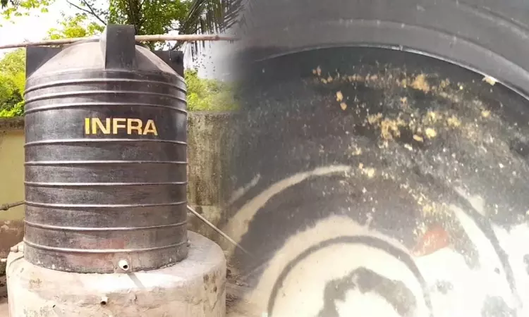 Human waste in the school water tank