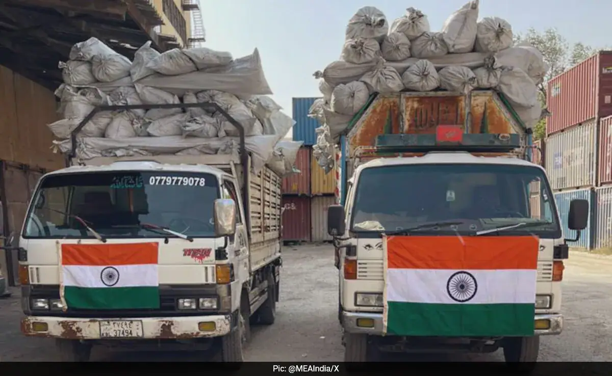 India sends relief goods