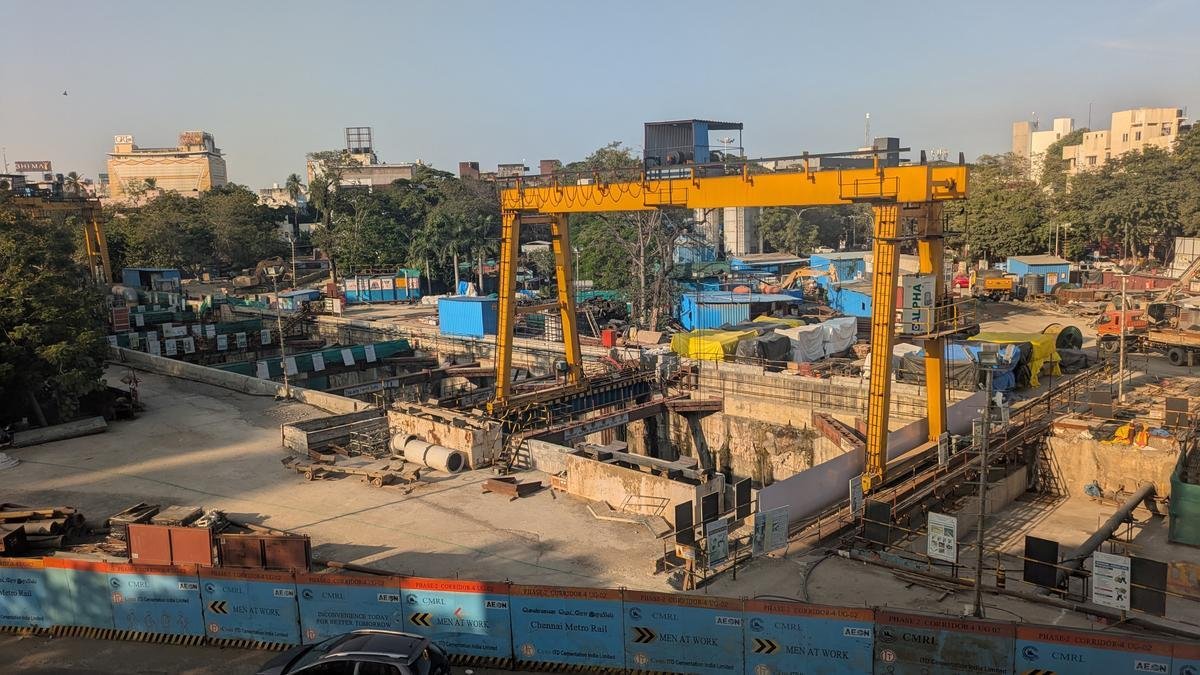Chennai Metro work halted