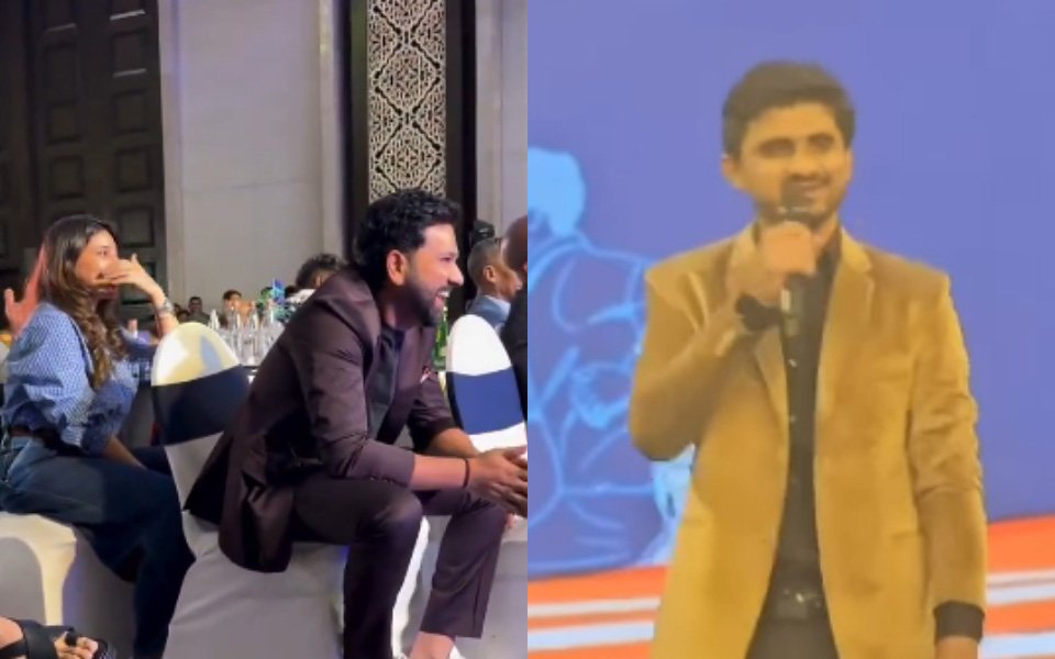 The person who spoke like Dhoni!! Rohit Sharma burst out laughing