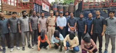 hyderabad-police-seize-414-gas-cylinders-graveyard-banjara-hills-march-31-2026